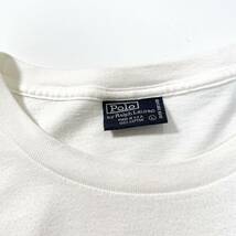 90s ポロベア ポロラルフローレン Polo Ralph Lauen プリントt Tシャツ L アメリカ製 ビンテージ usa old tee 80s ホワイト ポロスポ RRL_画像5