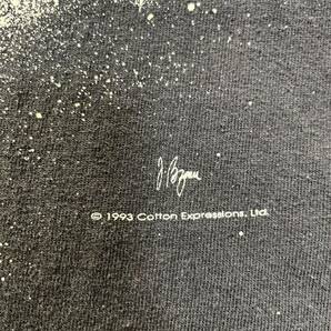 90s 80s アインシュタイン Einstein プリントtシャツ アメリカ製 ビンテージ usa old cotton expression 偉人 XL 70s 黒 ブラック Tee 発光の画像7