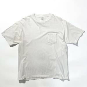 90s Town craft タウンクラフト ポケットtシャツ ポケt 白 ホワイト ビンテージ 無地 アメリカ製 usa old L クルーネック tee 80s ペニーズ