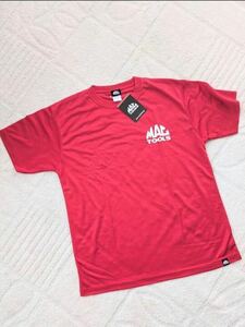 mactools マックツール ロゴ入り半袖Tシャツ 4.7オンスドライＴシャツ レッド＆ネイビー　Ｌサイズ