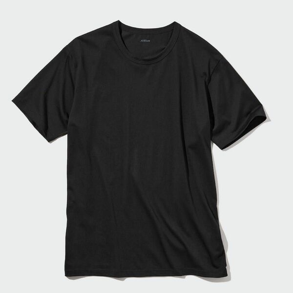エアリズムコットンクルーネックTシャツ(半袖) メンズMサイズ　黒　black 新品　未使用　未開封　2個