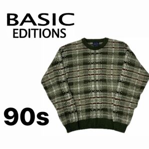 【basic EDITIONS】90s ヴィンテージニット セーター ニットセーター 古着