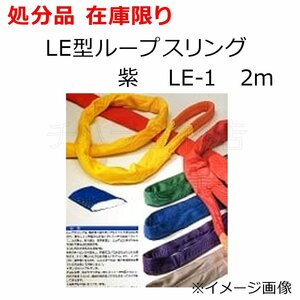 在庫処分品 象印チェンブロック LE-1 ループスリング 2m 幅50mm（紫）LE-01020 使用荷重1t