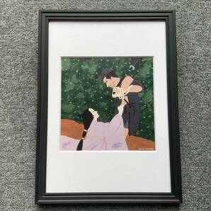 ■和田誠 『映画 羅生門』A4サイズ 額入り 貴重イラスト 印刷物 ポスター風デザイン 額装品 アートフレーム インテリア