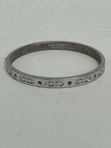 COACH Coach signature hinge do bangle bracele accessory lady's men's silver group 