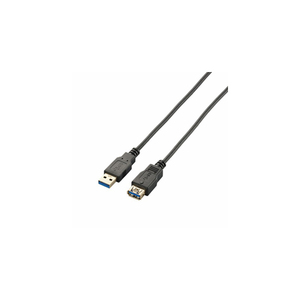 まとめ得 エレコム　極細USB3.0延長ケーブル(A-A)　USB3-EX20BK x [2個] /l