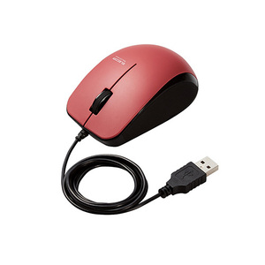  summarize profit Elecom BlueLED mouse / wire /3 button / side Raver / quiet sound / anti-bacterial / red M-BL27UBSKRD x [2 piece ] /l