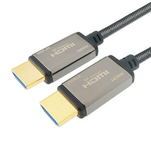 HORIC 光ファイバー HDMIケーブル 8KPremium 20m メッシュタイプ グレー HH200-619GY /l