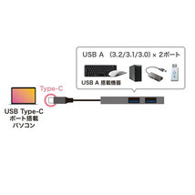 まとめ得 サンワサプライ USB Type-C 2ポートスリムハブ USB-3TCH24SN x [2個] /l_画像5