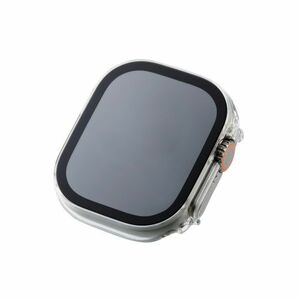 エレコム Apple Watch 49mm用フルカバーケース プレミアムゴリラガラス セラミックコート AW-22CFCGOCCR /l