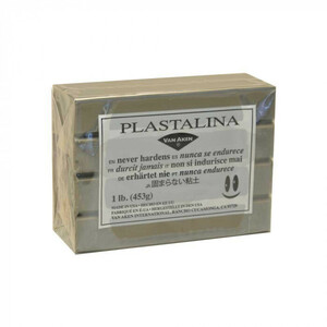 MODELING CLAY(モデリングクレイ)　PLASTALINA(プラスタリーナ)　粘土　グレイ　1Pound　3個セット /a