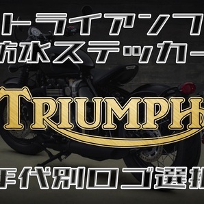 ◇送料無料【3種類デザイン選択】トライアンフ 年代ロゴステッカー３枚組【16色バリエーション】TRIUMPH 防水ステッカー【No.179】の画像1