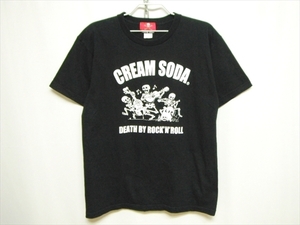 【K162】送料無料★良品★CREAM SODA クリームソーダ 半袖Tシャツ 50周年記念 XLサイズ ロゴ スカル ROCK ロック ロカビリー ll 2l