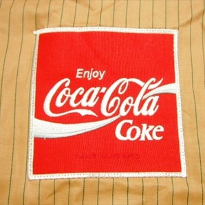 【K154】送料無料★美中古品★貴重！ Coca-Cola コカコーラ 半袖ワークシャツ ユニホーム Lサイズ 制服 ワッペン ヴィンテージ 古着 非売品の画像6