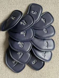 CRAFTSMAN Golf iron cover touch fasteners opening and closing head cover set 12 sheets entering (3~9,Aw,Pw,Sw,Lw,Lw) number embroidery 