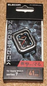 ★新品★ELECOM Apple Watch series 7/8 41mm ZEROSHOCK ゼロショックケース シルバー 外箱破損