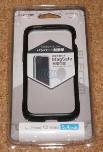 ★新品★ELECOM iPhone12mini TOUGH SLIM LITE バンパー MagSafe対応 ブラック