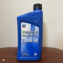 送料無料最安値 シェブロン エンジンオイル 946mlx4本 SNグレード Chevron Supreme Motor Oil 10W40検）モービルカストロールモチュール_画像2