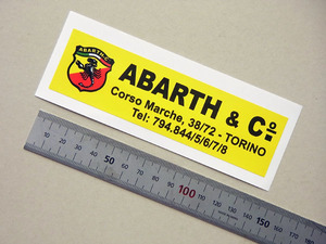  abarth 1960 годы Wind - стикер внутри приклеивание * cтатическое электричество стикер желтый цвет ( белый рамка-оправа нет )