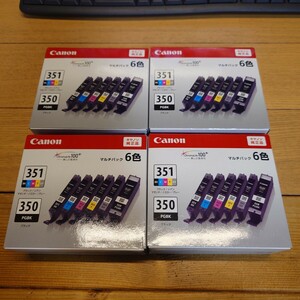 Canon☆純正品☆インク カートリッジ☆6色マルチパック☆ BCI-351+350/6MP☆4箱セット☆取付期限 2025.08☆即日発送☆