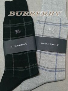 ♪【新品未使用 】BURBERRY メンズカジュアルソックス 2足セット【おまとめ購入可】♪