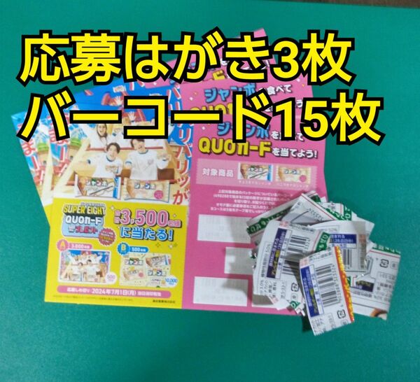 チョコモナカジャンボバーコード　応募はがき　キャンペーン　明治