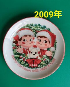 不二家 ペコちゃん クリスマス プレート 食器　絵皿　 クリスマス皿　2009年