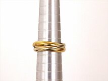 美品☆Cartier【カルティエ】750 k18 トリニティリング☆50サイズ☆約10号☆指輪☆ゴールド☆ロゴ☆4.7ｇ☆箱付☆_画像5