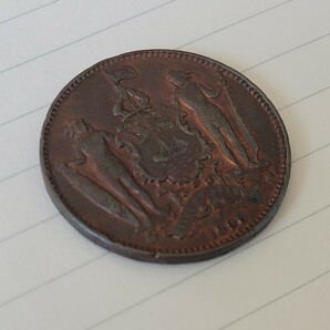 ☆英領北ボルネオ 洋元一分 1896年☆9、06g(古銭銅貨)の画像2