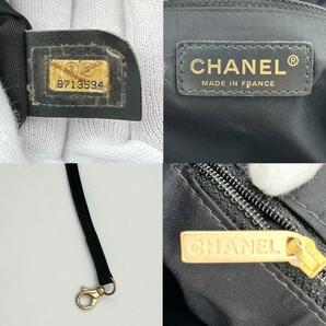 《シール付》CHANEL シャネル ニュートラベルライン トートバッグMM ココマーク レザー ナイロン A4収納可 9番代 肩掛け ブラックの画像9