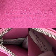 《極美品》現行 BOTTEGA VENETA ボッテガヴェネタ マキシイントレチャート パテントレザー 二つ折り長財布 フラップウォレット ピンク_画像10