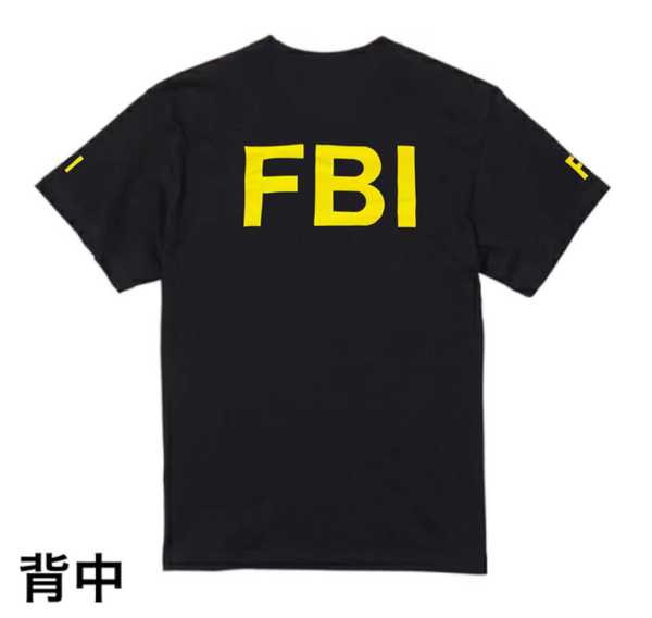 送料無料　FBI 連邦捜査局 捜査員　Tシャツ ブラック L サバゲー