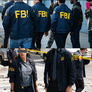  free shipping! FBI XL size coach jacket airsoft cosplay 