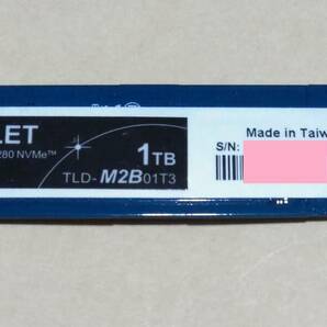 TLET TLD-M2B01T3 1TB (M2 2280 NVMe PCIe3.0 x4)(使用時間僅少)の画像1