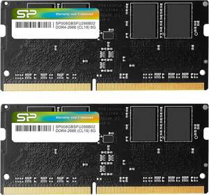 シリコンパワー ノートPC用メモリ DDR4-2666 (PC4-21300) 8GB×2枚 (16GB) 260Pin 1.2V