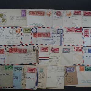 (715)外国切手 古いアメリカ切手 戦前エンタイアFFCFDC1900年代~444通 書簡実逓便航空便消印 ニューヨークボストンワシントンカナダシカゴの画像7