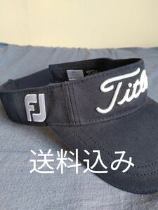 【未使用】 タイトリスト★Titleist★さんばい サンバイザー★ ネイビー★ 男女兼用★ UNISEX★ゴルフ★刺繍