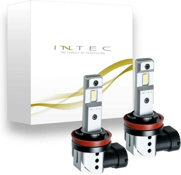 INTEC インテック 純正形状LEDヘッド/フォグバルブ H8 H9 H11 H16 HB3 HB4 6500K 6000lm 車検対応 ヘッドライト フォグライト ロービーム 
