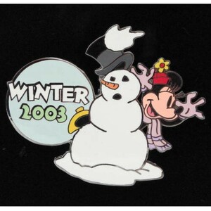 在庫セール　25％off　ディズニー　ミニー　ピン　2003 WINTER　限定100個　ディズニーオークション限定　2003年　台紙あり　新品