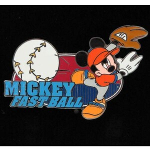 在庫セール　25％off　ディズニー　ミッキー　ピン　野球シリーズ（速球）　限定100個　ディズニーオークション限定　2003年　新品