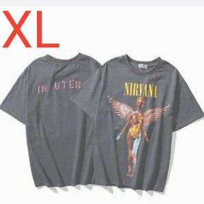 新品 未使用 韓流風 ロックバンド nirvana　ニルヴァーナ　ジャスティンビーバー　XL