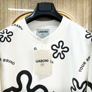 個性EU製＆定価5万◆UABONI*Paris*トレーナー*ユアボニ*パリ発◆米国産コットン100％ 暖か オシャレ 花柄 プルオーバー L/48サイズの画像3