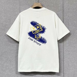 Art hand Auction Hochwertiges Kurzarm-T-Shirt, regulärer Preis 20, 000 Yen ◆Hergestellt in Emmauela, Mailand, Italien ◆Elegant, schweißabsorbierend, komfortabel, Roboter, spielerisch, handgezeichneter Stil, Spitzen, lässig, Größe M/46, Größe M, Rundhals, Andere