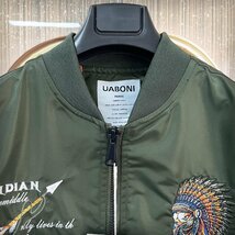 個性EU製＆定価8万◆UABONI*Paris*フライトジャケット/MA-1*ユアボニ*パリ発◆上質 薄手 USAF*TYPE オシャレ INDIANS 2XL/52サイズ_画像4