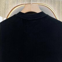 最上級EU製＆定価3万◆UABONI*ユアボニ*半袖Tシャツ*フランス*パリ発◆高品質カシミヤ ソフト 無地 サマーニット プルオーバー トップス 48_画像4