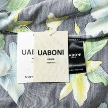 個性EU製＆定価3万◆UABONI*Paris*アロハシャツ*ユアボニ*パリ発◆上級シルク/コットン混 薄手 速乾 花柄 半袖シャツ ビーチ 夏 人気 M/46_画像7