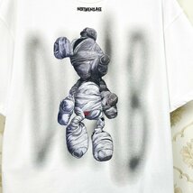 個性EU製＆定価2万◆UABONI*ユアボニ*半袖Tシャツ*フランス*パリ発◆コットン100％ 通気 ゆったり キャラクター クマ カットソー 夏 L_画像3