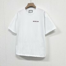 上品ヨーロッパ製※定価2万◆ブルガリア発※RISELIN 半袖Tシャツ 上質 薄手 通気 プリント 遊び心 トップス カットソー 個性 夏服 M/46_画像10