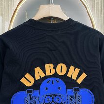 高級EU製＆定価2万◆UABONI*Paris*半袖Tシャツ*ユアボニ*パリ発◆コットン100％ 吸汗 ソフト 快適 遊び心 アメカジ ストリート 街着 M_画像5