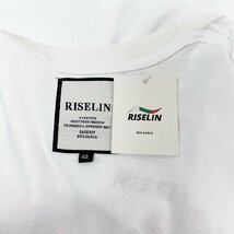 上品ヨーロッパ製※定価2万◆ブルガリア発※RISELIN 半袖Tシャツ 上質 薄手 通気 プリント 遊び心 トップス カットソー 個性 夏服 M/46_画像8